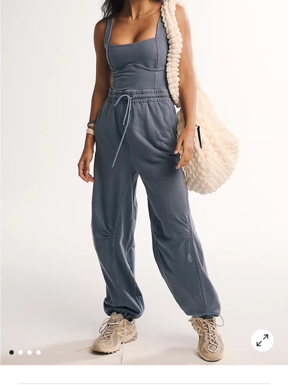free people movement inbound onsie  Sleeveless Jumpsuit Jogger with Drawstring